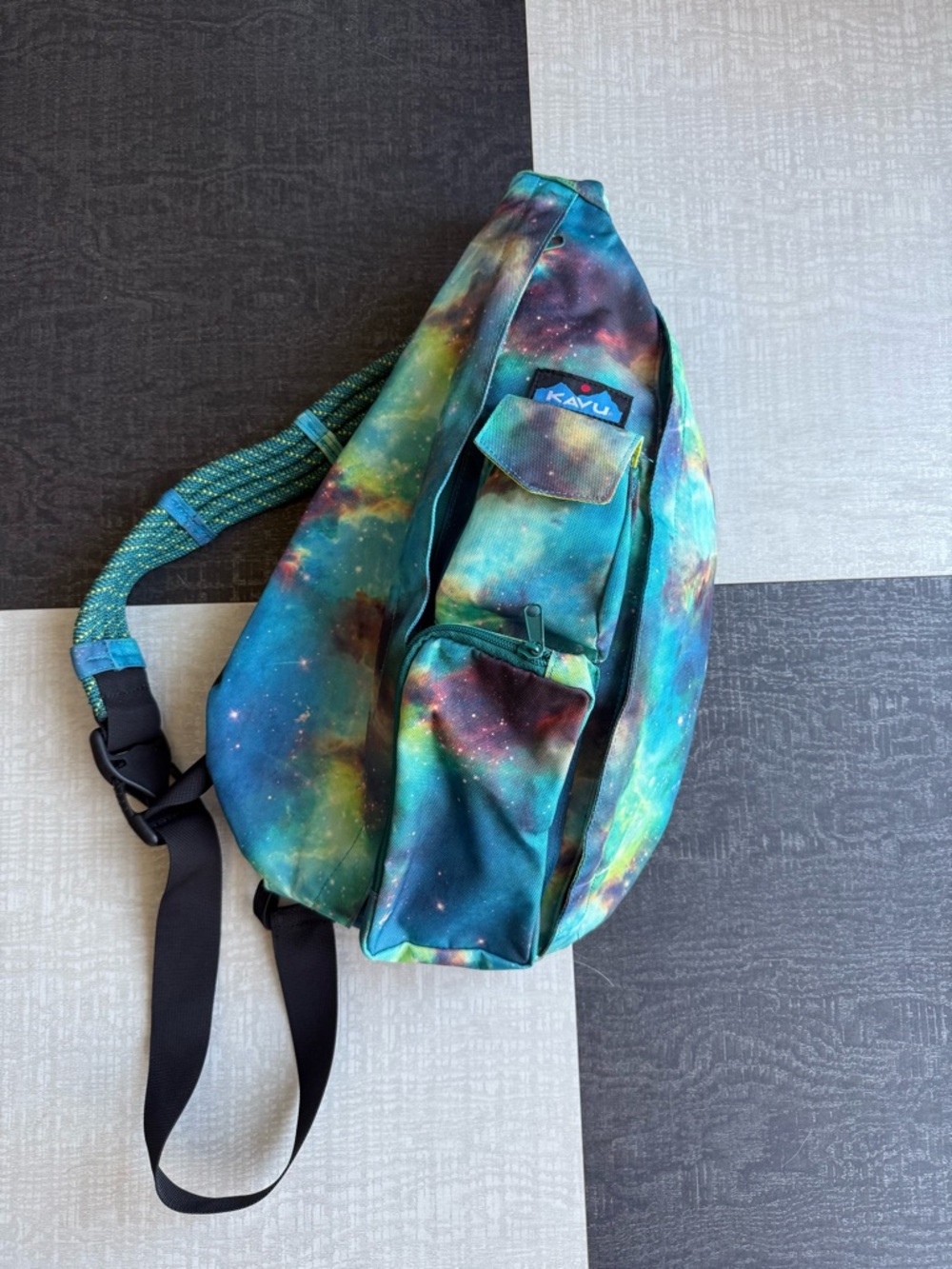 Kavu Galaxy Space Polyester Rope Sling Backpack 20x11x5 Cm retired Hard To Find